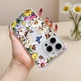 thumbnail image 3 of SKLYDDI Clear Lively Floral for iPhone 16 Pro Case - Butterflies & Flowers Vector Art, TPU Flexible Transparent Case, Magnetic Ring, Aesthetic Cute, 3 of 7