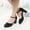 Black, variant on AXXD Black Sandals for Women Clearance Under $10 Summer Sandals Buckle Thick Heel Pointed Back Bag Heel High Heels
