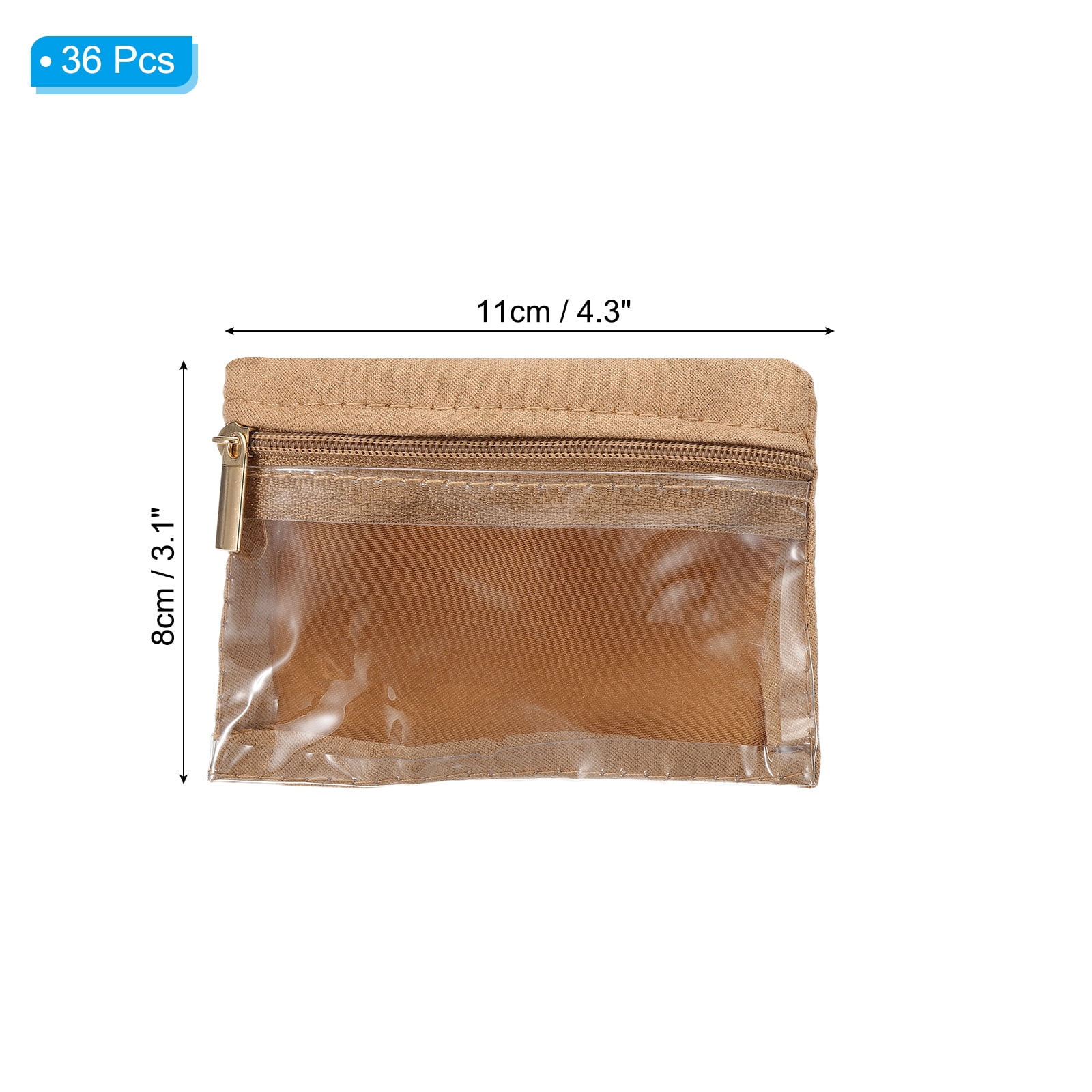 Unique Bargains Soft Portable Small Flannel Organizer with Zipper Khaki