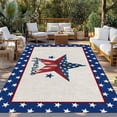 thumbnail image 2 of Independence Day Outdoor Rug for Patio/Deck/Porch, Non-Slip Large Area Rug 6 x 9 Ft, 4th of July Patriotic Star Usa Flag Indoor Outdoor Rugs Washable Area Rugs, Reversible Camping Rug Carpet Runner, 2 of 8