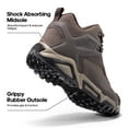 thumbnail image 3 of Nortiv8 Men's Ankle Waterproof Hiking Boots Lightweight Backpacking Work Shoes BROWN Size 6.5, 3 of 8