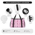 thumbnail image 4 of Disketp Pink Scarf Snowman Bolsa de Viaje Tipo Duffle, Bolso de Mano para Fin de Semana para Mujer, Bolsa de Gimnasio Ligera para Hombre, Esencial para Viajes, 4 of 7