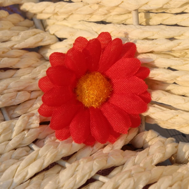 4 cm de dos capas de pequeño crisantemo girasol simulación de girasol flor crisantemo cabeza de flor