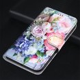 thumbnail image 4 of For Samsung A42 Case 5G , Mantto PU Leather Phone Case With Hand Rope Strap Cute Painted Flip Card Wallet Slots Case,Kickstand Phone Skin For Samsung Galaxy A42 5G, Bouquet, 4 of 8