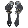 thumbnail image 2 of Adjustable Rhinestone Spur Straps, Faux Leather Cowboy Spurs for Equestrians, with Unique Design, Essential Accessory,  Spur Holder Set, 2 of 7