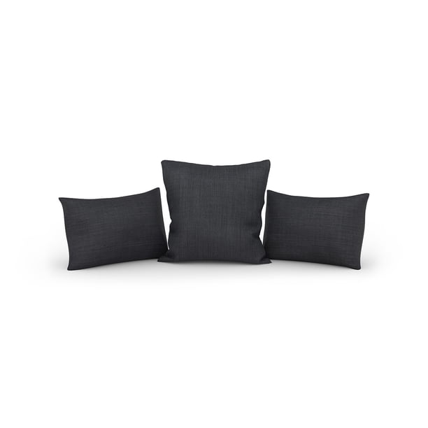 Set de 3 Cojines Complementarios para Sala Adapti Gris Carbón | Modulo J