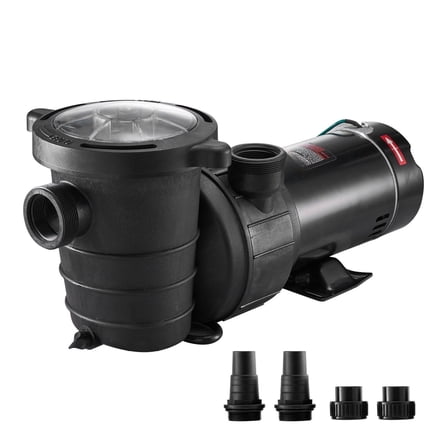 Swimming Pool Pump 1.5HP 115V 1100W - Above Ground Pool Pump, 5280 GPH Flow, Self-Priming, w/ Strainer Basket, ETL Certified