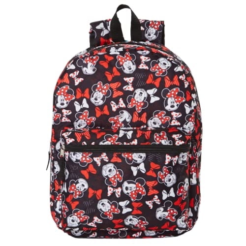Mochila de Disney Minnie Mouse para ninos y adultos 16 pulgadas roja y negra Walmart en linea