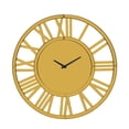 thumbnail image 6 of SHYFOY Round Gold Glass Wall Clock - 18" Modern Large Clocks Wall Decor for Living Room Office Bedroom Fireplace, 6 of 9