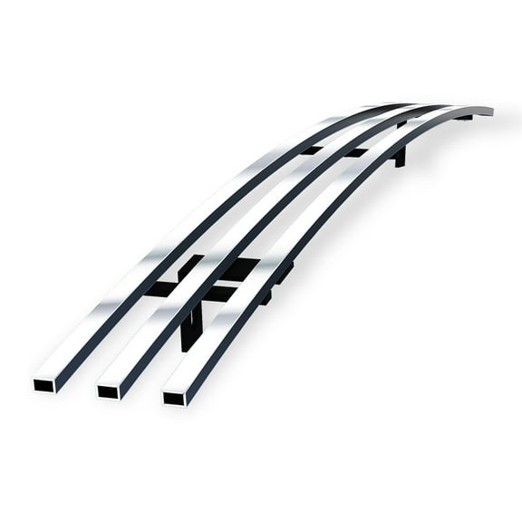 APS Compatible with GMC Sierra 1500 2500 HD 3500 2003-2006 & 07 Classic Top Bumper Stainless Steel Chrome 8x6 Billet Front Grill Grille Insert G85472C