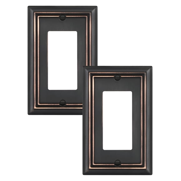 Fundas para enchufes DEWENWILS de metal bronce envejecido, paquete de 2, 12,5 x 8 cm