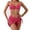 Hot Pink, variant on Daznico Women's Personality and Comfortable Solid Color Bikini Set,L