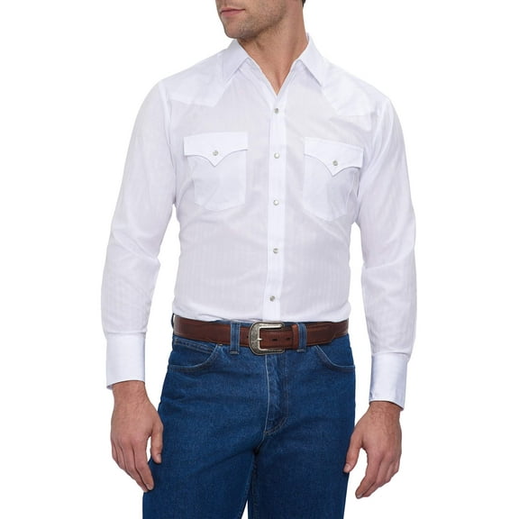 Ely Cattleman Mens short sleeve tone on tone western