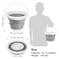thumbnail image 3 of Collapsible Bucket 5L, Foldable Mop Buckets with Handle for Car Wash Cleaning Supplies, Portable Sink Wash Basin Storage Bin Ice Tub for Fishing Beach Outdoor Camping Kitchen RV Accessories, 3 of 8