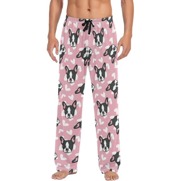 GZHJMY Cute Cartoon Dog Mens Pajama Pants, Comfortable and Soft Men Pajama Bottoms with Pockets and Drawstring, Christmas New Year Birthday Father's Day