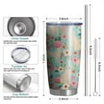 thumbnail image 6 of 20 Oz Golden Retriever Dog and Flowers Coffee Tumbler Double Wall Insulated Stainless Steel Water Bottle | Metal Reusable Thermoses Flask with Cup Cap | Leak & Sweat Proof with Anti-Dust Lid, 6 of 7