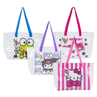 Hello Kitty Tote Bag Black with Silver Glitter Sequin Face and