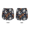 thumbnail image 5 of Lsque Cute ghost in the flowers Printed Women's Running Shorts with Liner Pockets,Elastic Quick Dry Workout Athletic Gym Yoga Shorts,Womens High Waist Shorts-Medium, 5 of 9