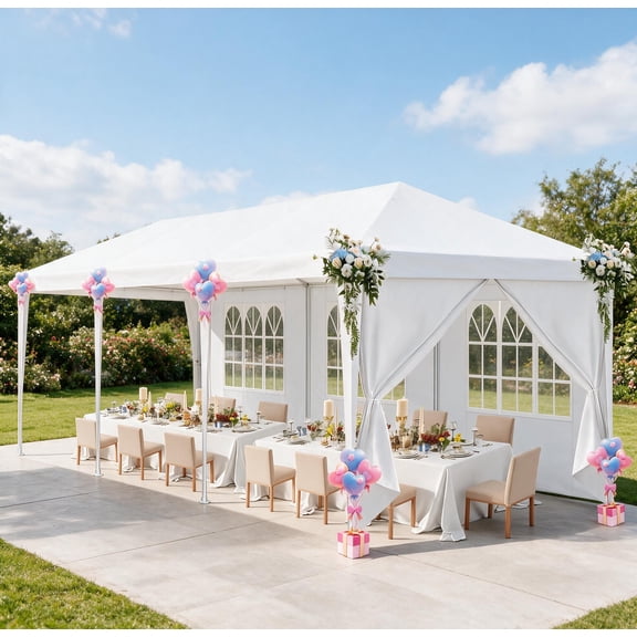 COBIZI 10x30 Canopy, Outdoor Waterproof Shade Party Tent