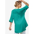 thumbnail image 2 of Jessica London Women's Plus Size Hi-Low Linen Tunic, 2 of 5