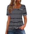 thumbnail image 1 of Usted Es Más Que una Camisa de Puntuación de Prueba, de Moda Casual Impreso Botón de Manga Corta Cuello en V para las Mujeres, 1 of 5