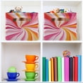 thumbnail image 6 of Yayeee Canvas Storage Basket with Handles for Shelves Fabric Bins Closet Organizer, Swirling Lines, 6 of 8