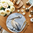 thumbnail image 2 of Round Placemats Watercolor Pelican 15 inch Set of 2 Table Mats for Dining Table Blue Oil Painting Heat Resistant Non-Slip Kitchen & Home Decorative Place Mat Set, 2 of 8