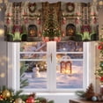 thumbnail image 5 of Christmas Valances for Windows, 42 x 18in, Xmas Tree Fireplace Pine Wreath Vintage Scenery Rod Pocket Kitchen Valance Curtain Light Filtering Window Treatments for Living Room Bedroom, 1 Panel, 5 of 7