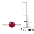 thumbnail image 3 of 10k Rose Gold Genuine Round Ruby and Diamond Ring, 3 of 5
