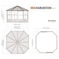 thumbnail image 4 of Sojag 12 x 12 x 9 ft Dark Grey Charleston Solarium, 4 of 11
