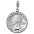 thumbnail image 1 of Sterling Silver Quarter Dollar Bezel 24 mm Coins Prong Back Round Edge 25 Cent Coin NOT Included, 1 of 4