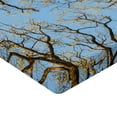 thumbnail image 2 of Ambesonne Nature Fitted Sheet, Vibrant Sky with Trees, Twin XL Size, Blue Brown, 2 of 3