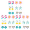 thumbnail image 2 of Pendientes con Clip Jumpingount 6 pares para niñas coloridos ligeros joyería para niños, 2 of 5