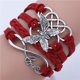 thumbnail image 1 of Handmade Leather Bracelet with Love and Butterfly Design - Perfect Gift for Men and Women, 1 of 5