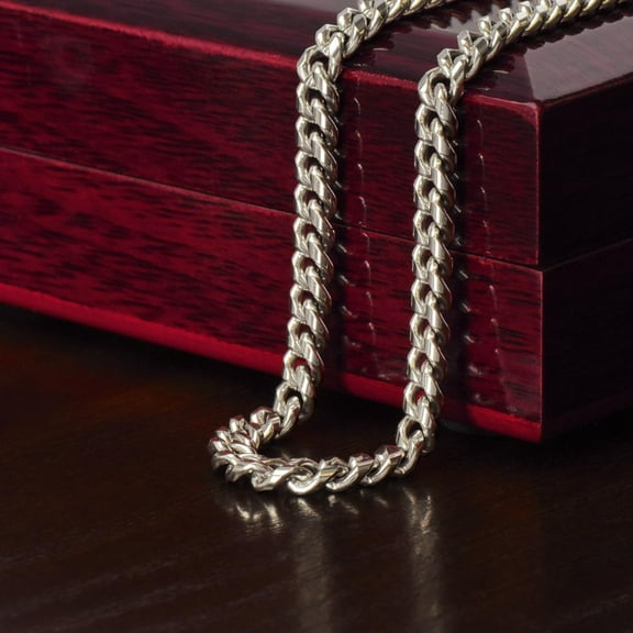 Cuban Link Chain for Men Adjustable 14k Gold Over Stainless Steel 18" - 22" Length and 5mm Width No Tarnish Necklace for Him