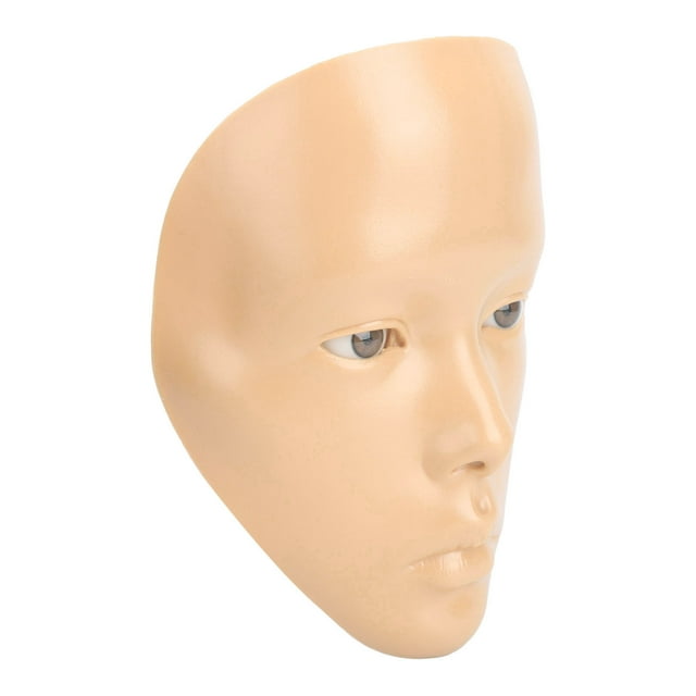 Full Face Makeup Mannequin Board, Reusable Skin Friendly 5D Detachable Eyes Makeup Practice Board for Cosmetic Wheat Skin Color,White Skin Color,Dark Black Skin Color