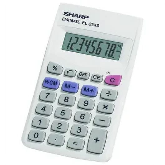 Sharp, Pocket Calculator, EL-233SB, 8-Digit LCD with Constant