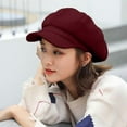 thumbnail image 3 of Vintage Denim Newsboy Cap For Women With Flat Visor And Beret Style Comfortable Adjustable Fit, 3 of 4