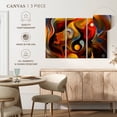 thumbnail image 5 of Elephant Stock Abstract Portrait Wall Art - Horizontal Multi Panel Canvas - Living Room Wall Decor - Abstract Multi Panel - Orange And Red Decor - 45" x 28", 5 of 8