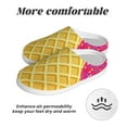 thumbnail image 6 of Lsque Red Ice Cream Pattern Womens Comfort Cotton on Scuff With Memory Foam and Anti-skid Sole Slipper-44/45, 6 of 7