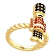 thumbnail image 4 of Anillos en forma de cascanueces Yinane de aleación inoxidable brillante con incrustaciones Vintage 7, 4 of 8