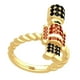 thumbnail image 4 of Anillos en forma de cascanueces Hugo Vintage con incrustaciones de Anillos finos elegantes y brillantes personalizados 7, 4 of 10
