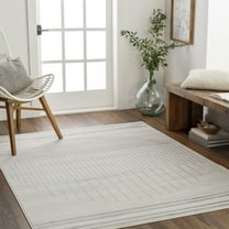 Livabliss Floransa Modern Geometric Area Rug,2' x 2'11",Faded Grey