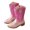 Pink, variant on Girls Boots Cowboy Boots Pointed Toe Side Zipper Classic Embroidered Boots for Big Kids Footwear Outdoor Activities Snug Daily Wear