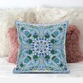 thumbnail image 2 of Amrita Sen Designs CAPL1070BrCDS-BL-18x18 18 x 18 in. Paisley Mural Broadcloth Indoor & Outdoor Blown & Closed Pillow - Blue, White & Green, 2 of 5