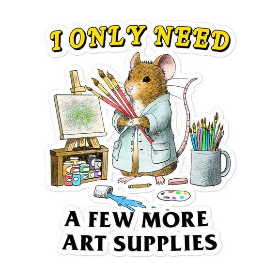 Art Supplies Bubble-Free Stickers Vinyl Decal Cute Sticker Aesthetic Design Fun Sticker Water Bottle Laptop Gift (3x3inch)