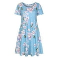 thumbnail image 1 of Ketyyh-chn99 Robes d'Été pour Femmes Grande Taille Robe Élégante de Soirée Manches Longues Confortable Longue Robe Bleu Clair, 4TG, 1 of 2