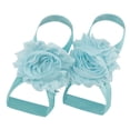 thumbnail image 2 of Sandals for Girls and Beach Footwear, Summer Shoes with 22 Pairs Solid Chiffon Flower Barefoot Sandals for Baby Girls Toddlers Kids, 2 of 4