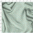 thumbnail image 4 of Soimoi Green Georgette Viscose Fabric Maze & Grandiflora Roses Floral Decor Fabric Printed Yard 42 Inch Wide, 4 of 6