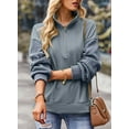 thumbnail image 5 of DOKOTOO Sweatshirts for Women Fall Sweatshirt Casual Long Sleeve Half Zip Pullover Loose Quarter Zipper Tops S-2XL, 5 of 9